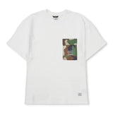 カモフラージュポケットセミオーバーサイズTシャツ ホワイト