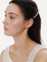 26SS★ Champagne First Moon Silver One-Touch Earrings S