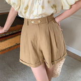 Chai Tea Latte Short Linen Slacks