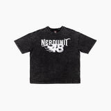 "HOOD" ウォッシュドTシャツ | ブラック
