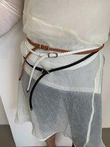 Thin twist leather belt(3)