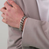 Thick chain bracelet stainless steel_CLEF OG NO.2 BRC