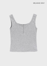 [MADE] Lunel Snap Ribbed Sleeveless Top
