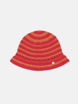 Stripe Cotton beanie-Red