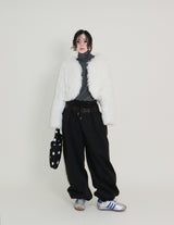 Angel Hairri Fur ボレロ ショートジャケット (Semi Cropped Jacket)