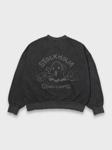 ゴーストスウェットシャツピグメントダイ - チャコール
