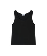 (W)S カットアウトリブスリムノースリーブTシャツ_3 Color