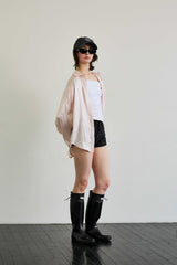 LUMINOUS OVERSIZED SHIRT / ROSE PINK