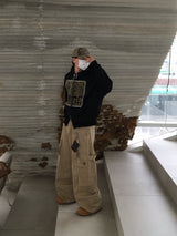 Grid Patch Work Cargo Pants 3C