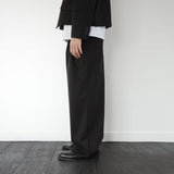 maison wide pintuck wool slacks
