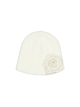 PEARL CORSAGE BEANIE IVORY