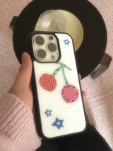 Cherry Glass Bumper Case ( White )