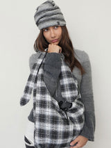 Knit Hat&Neck Warmer_Grey