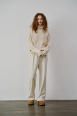 Kid mohair turtle neck knit (Camel)