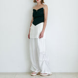 LAYERED SKIRT PANTS / WHITE