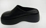 [POINT ITEM] 6CM PLATFORM Y2K SUEDE LEATHER FAUX-LEATHER BLOAFER ミュール ラウンドトゥ スリッパ - 2 COLOR