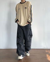 Pin Curved Denim Pants