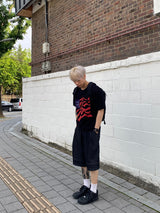 Layered Stitched Bermuda Pants