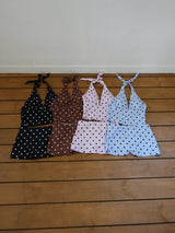 polka dot halter bikini