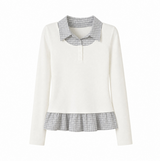 Nelis Check Layered Frill T-shirt