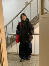 Detney Pintuck Denim Wide Brushed Pants