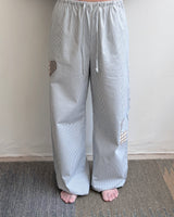 Patchwork Stripe Cotton Pants