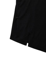 UNBALANCE BUTTON SHOULDER TOP(BLACK)
