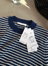 Slow Boucle Striped Short Sleeve Knit / 5 colors