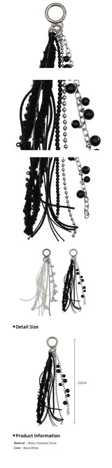 Boucle Mix Long Tassel Keychain