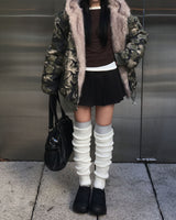 Wool pleated pants skirt