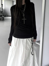 slim wrap shirring strap T (2color)