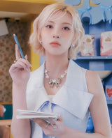 [Nmixx Bae] Silver triple ribbon ring