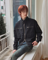 Kroven Vintage Zipper Crop Field Jacket