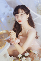 ダイヤモンドペタル セミチョーカーネックレス - Rosegold Color