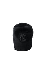 NY CROSS DAMAGE CAP (BLACK)