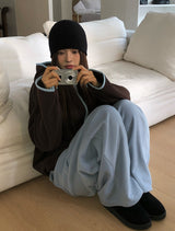 Dekan Fleece Back Pocket Banding Wide Pants
