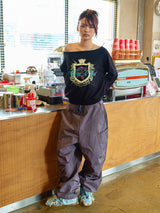 ワイド カーゴ パンツ チャコール