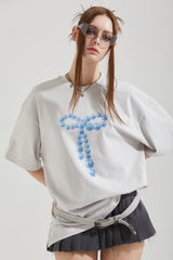 BEADS RIBBON T-SHIRT