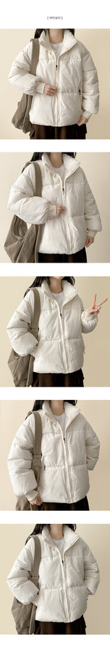 Basic High-Neck Padded Jumper