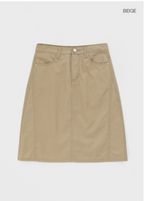 [MADE] Kipki Buckle Cotton Midi Skirt