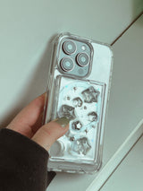 Milky Way Silver Star Resin Macafe Card Wallet