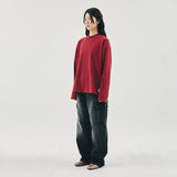 Layer mock neck / Red