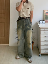 Carpenter Washed Wide Denim