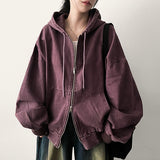 Something Pigment Two Way Hooded Zip-Up