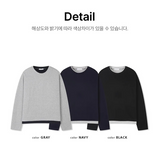 [Unisex] クロップレイヤードラウンドニット(3color)