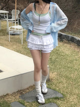 ココフリルレイヤードスカートパンツ