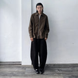 Structured Pleated Wide Pants