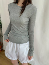 Hisami Strap Banding Frill Bermuda Pants