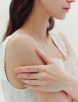 26SS★ [Premium Plating] Essence AB(W) Heart Tennis Ring