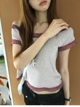 Las Lace Off-shoulder T-shirt (3color)